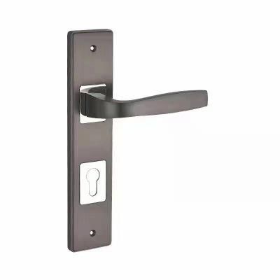 Wholesale Security Zinc Alloy Door Lever Handle on Iron Plate for Wooden Door