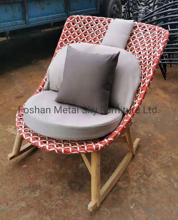 Outdoor Rope Metal Garden Hotel Restaurant Villa Rattan Wicker Chair