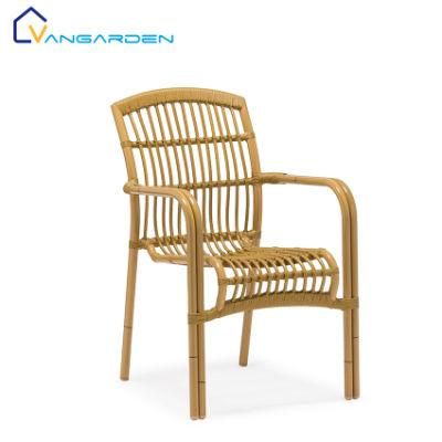Metal Rattan Indoor Patio Vintage Bamboo Chair Indonesia for Dining