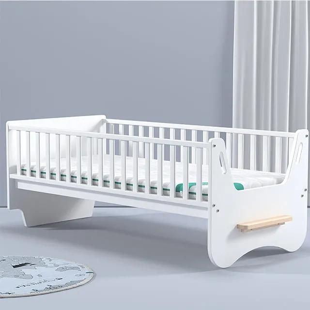 High Quality Painting Color Baby Newzealand Wood Solid Pine Cribs Bed /Single Baby Cradle Crib