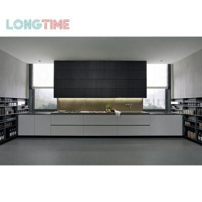 Customized Modern European PE Painting Finsh Handleless Design Furniture Kitchen Cabinets
