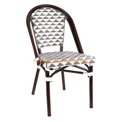 Modern Design Stackable Beach Outdoor Round Rattan Weaving Dining Chair