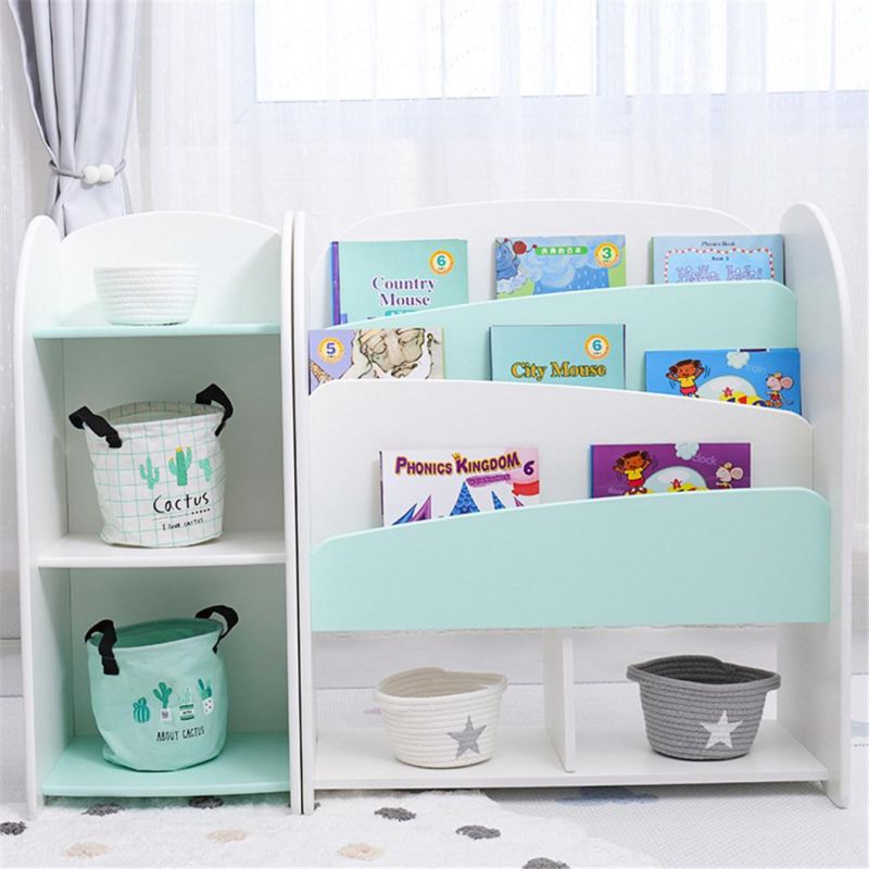 Decorative and Colorful Kids Storage Cabinet and Bookshelf