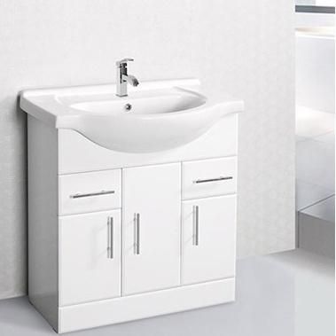 Top Selling European Style MDF PVC White Modern Style Bathroom Furniture Cabinet Vanity
