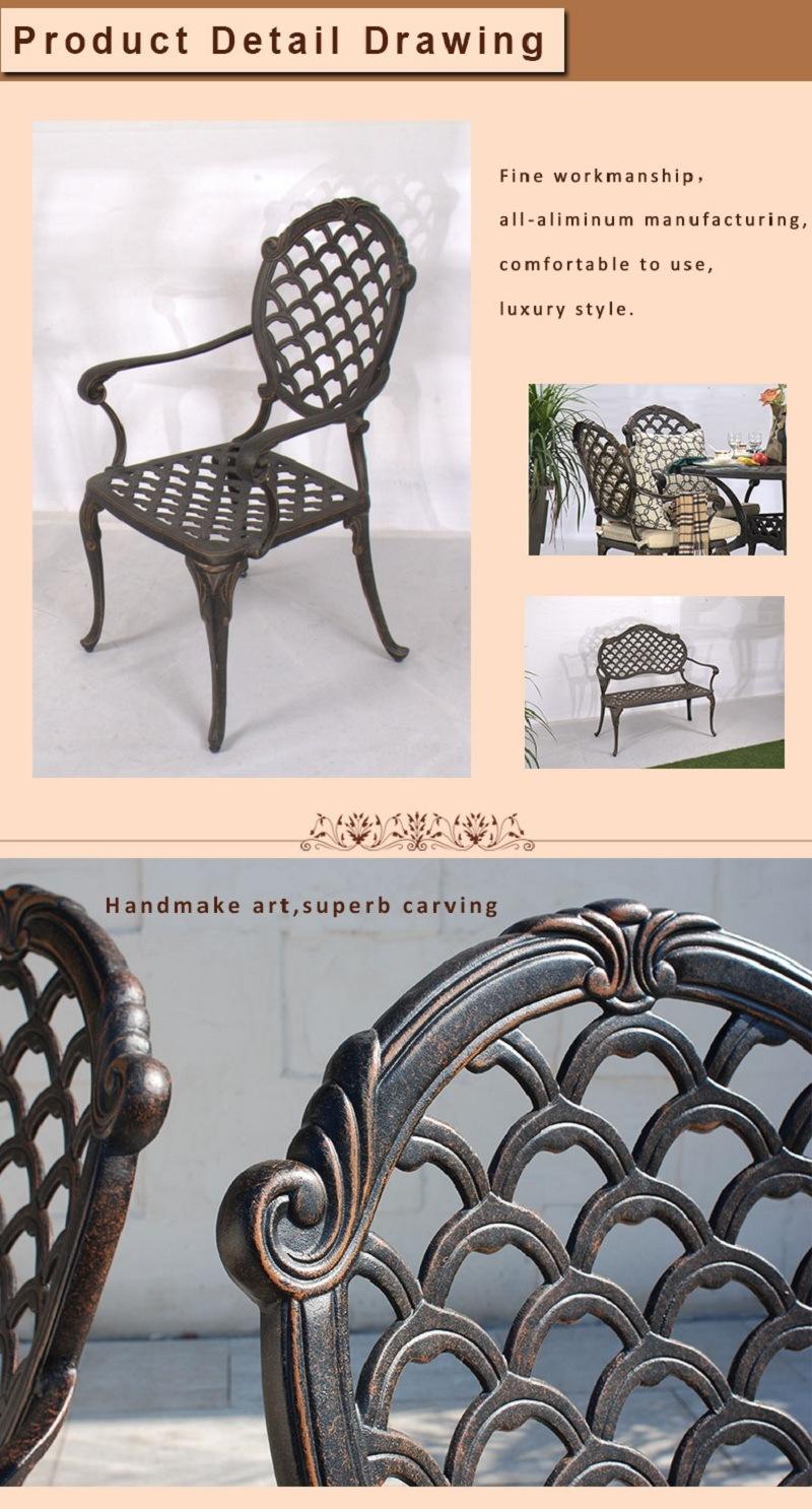 Outdoor Patio Dining Set of 5 Metal Furniture Set