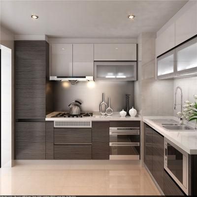 Modern Style All-Aluminum Whole-Board Open Kitchen Cabinet Customization Manufacturer