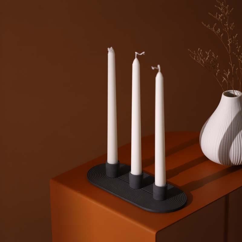 Northern European Minimalist Creative Ceramic Candlestick Candle Candlestick Household Ceramic Ornaments Wedding Props