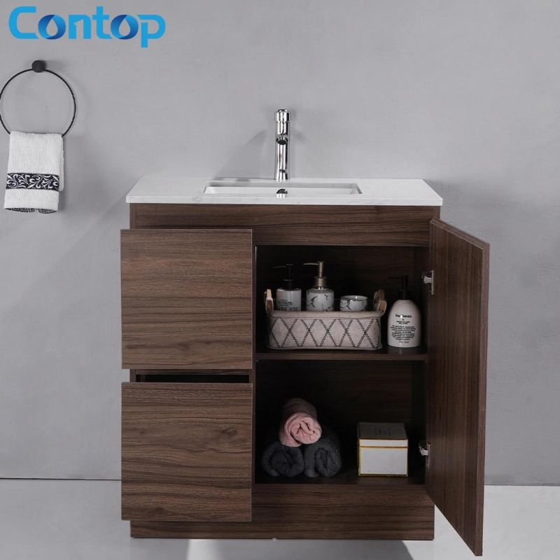Modern Bathroom Furniture Melamine Board Storage Bathroom Vanity