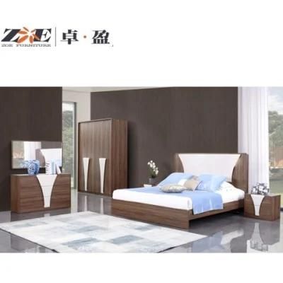 MDF Material King Size Big Bed Hotel Furniture Room Set