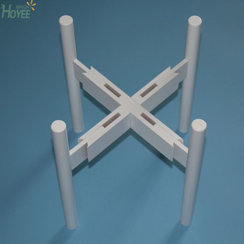 Bamboo Flower Pot Stand White