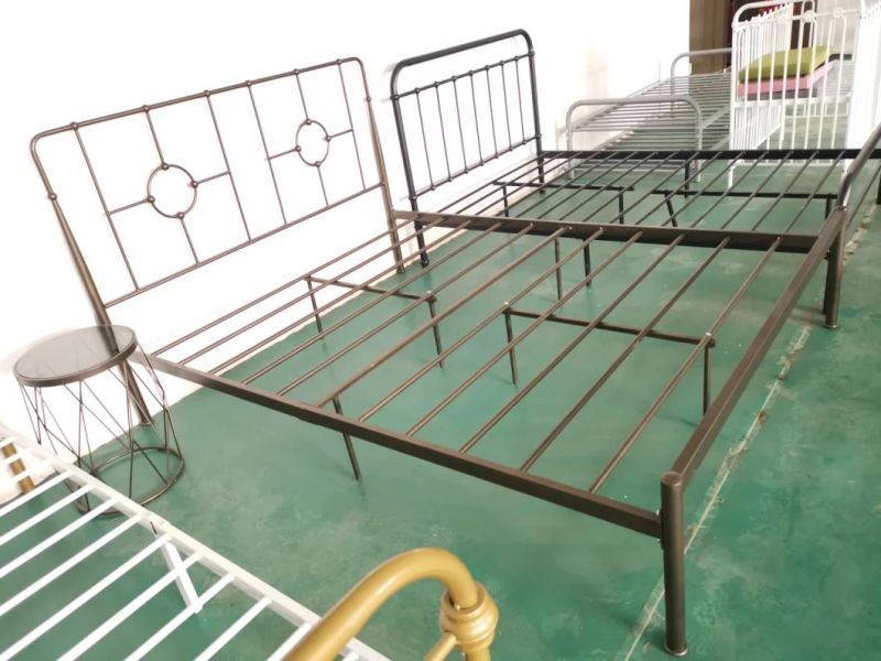 2020 Newest European-Style Metal Single Bed for Double Size