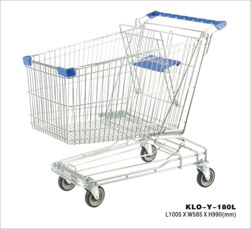 Supermarket Heavy Duty Shopping Trolley European Style Supermarket Shopping Cart