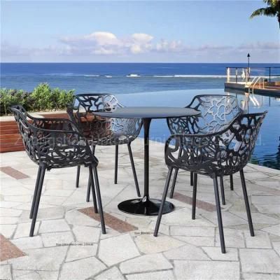 Garden Furniture Outdoor Elizabeth European Style Leisure Cast Aluminum Metal Armrest Chair