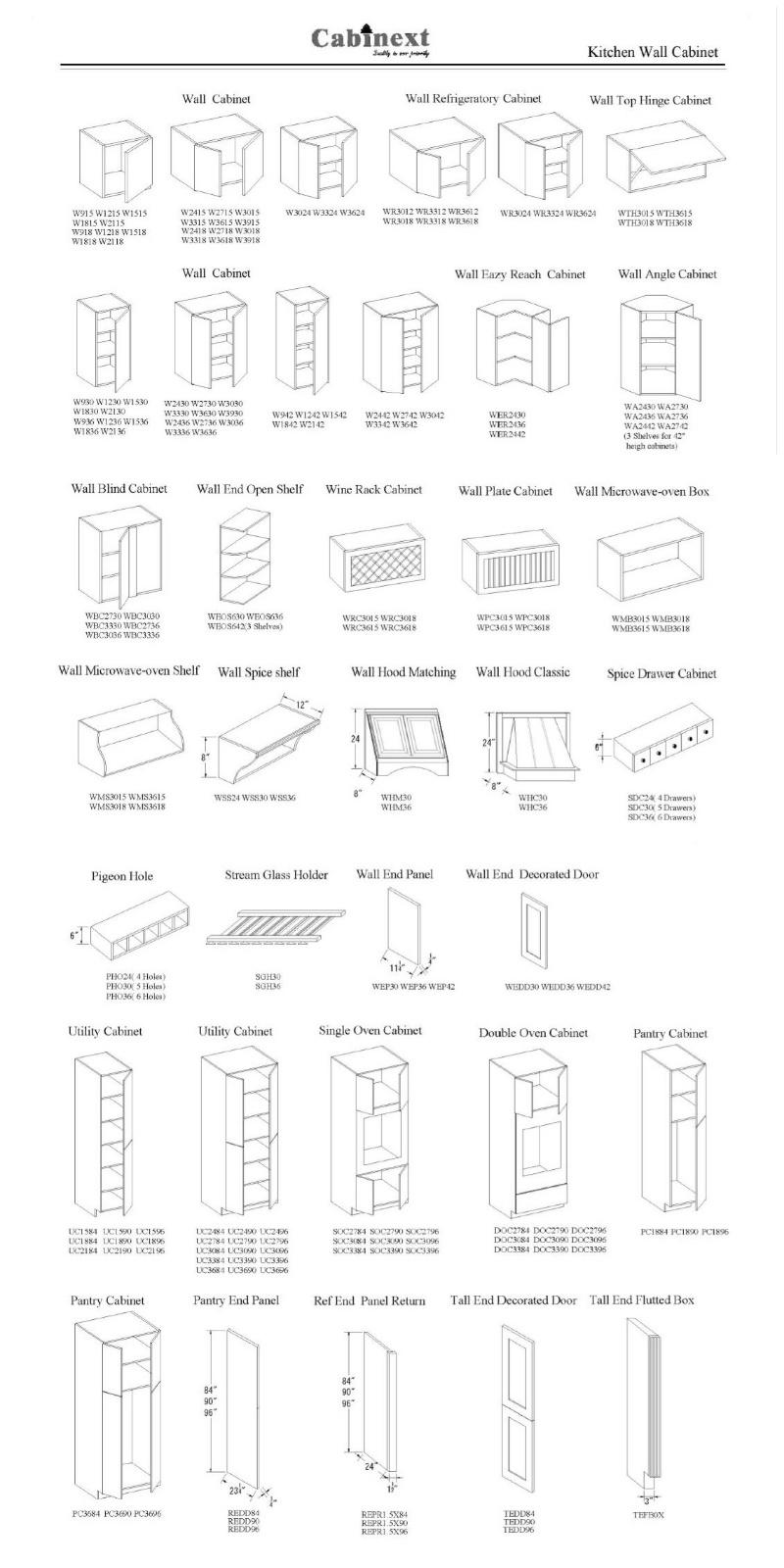 Modern Modular Solid Wood Kitchen Furniture Cabinet Set Designs