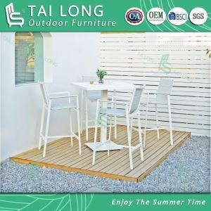 Outdoor Sling Bar Stool Garden Textile Bar Chair Patio Furniture