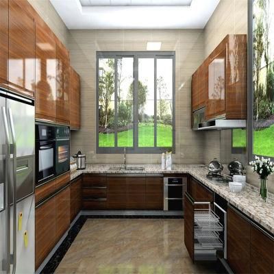 Custom Luxury Modern Cabinets High Grade Durable High Gloss Granite Countertops Kitchen Cabinet