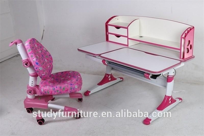 2016 Height Foldable Ergonomic Children Study Table and chair Set Bedroom Furniture Model Hy-C100