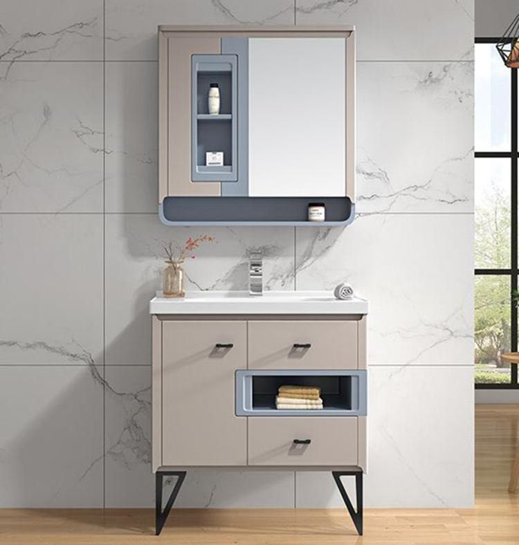 European Style with Mirror Furniture Luxury MDF Modern Bathroom Cabinet