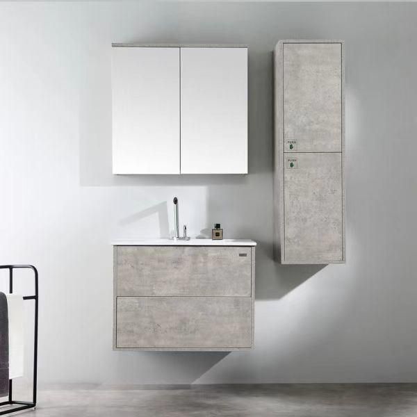 European Style Wall Mounted Water Proof Sanitary Ware with Ceramics Sinks & LED Bathroom Vanity/Cabinet