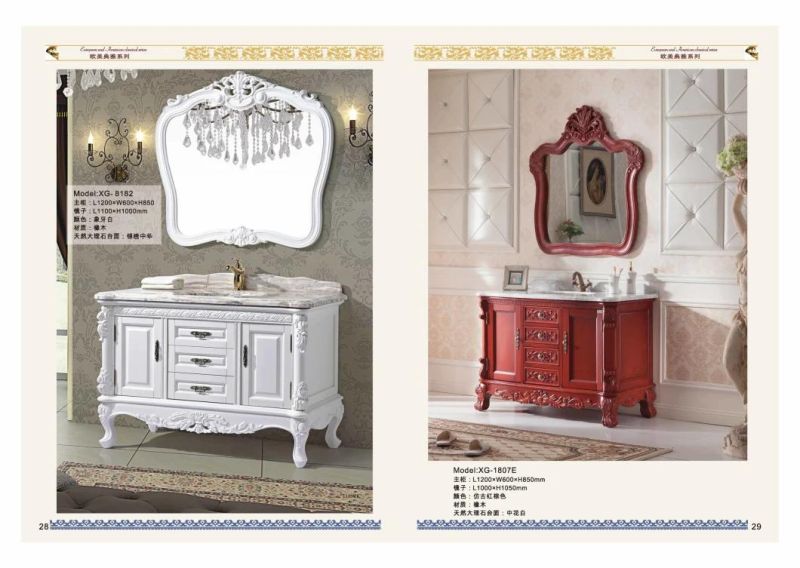 Modern Style Classical Design European Standard Furniture Solid Wood Bathroom Cabinet