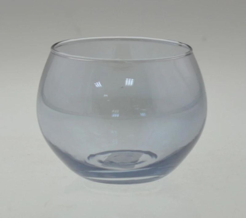 Clear Round Glass Candle Holder for Daily Decoration