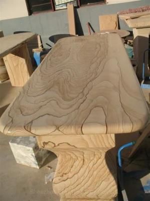 Sandstone Table/Stools Sets Outdoor Patio/Park/Garden/Plaza/Square/Art Decoration Stone Bench Chairs Furniture