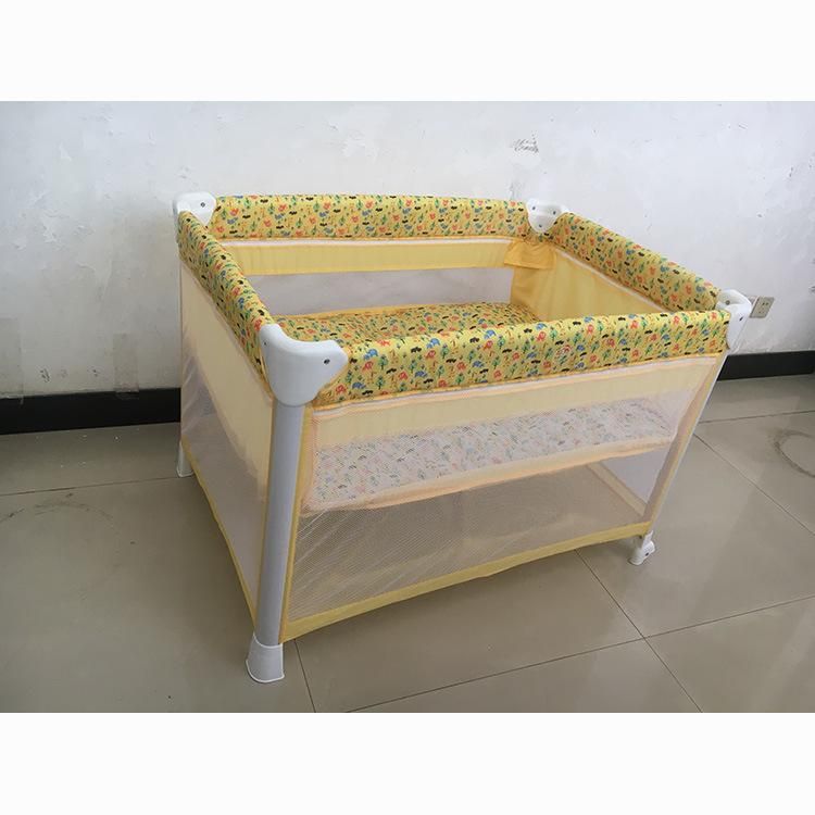 Wholesale Baby Cuna Corral Bebe Foldable Playpen Sleeping Babybed Cribs Travel Cot Bassinet with Luxury Mosquito Net