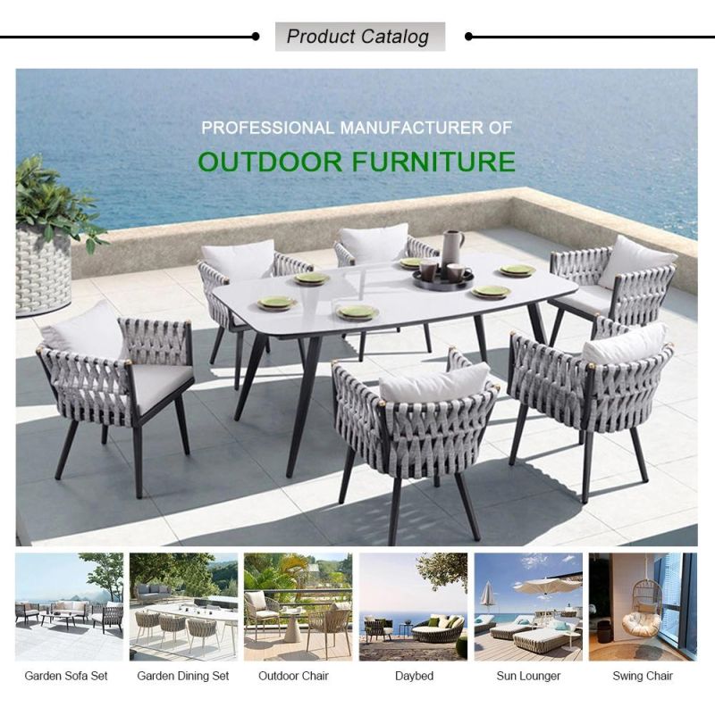 Garden Set Garden Sofas Outdoor Furniture Aluminum Sofa Set Rope Sofa