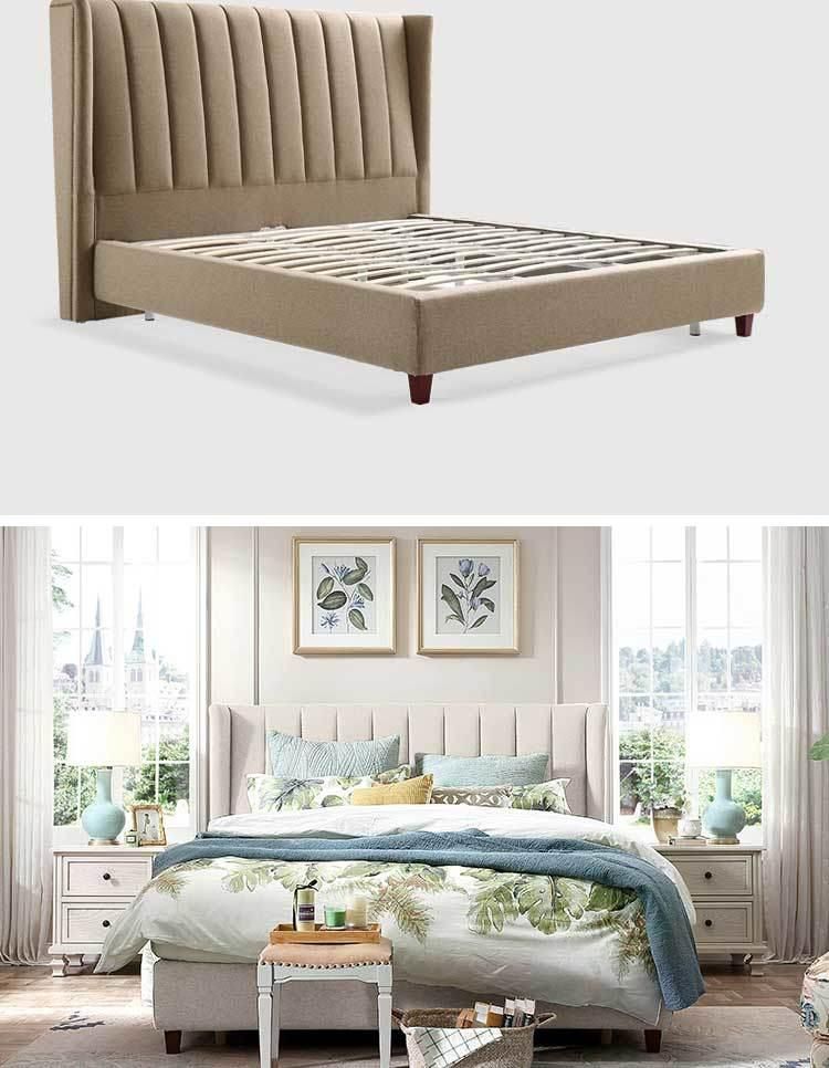 Linsy European Flat Home Furniture King Double Bed Rax2a