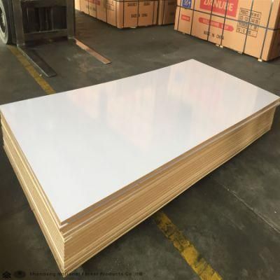 9mm 12mm 15mm 1220X2440mm White Two Sides Melamine MDF Board for Decoration for European Market