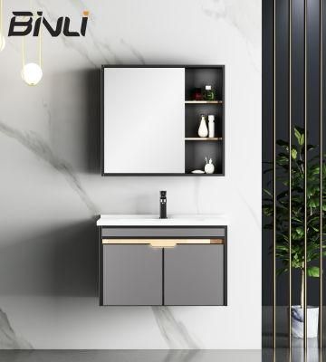 European Style Wall Hung Space Aluminium Bathroom Vanity Furniture with Good Factory Price