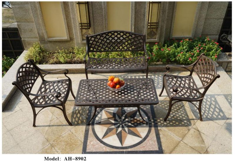 Outdoor Living Patio Furniture Dining Set Garden Outdoor Indoor Furniture Set Conversation (Chat) Set, Antique Bronze Cast Aluminum