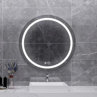Wholesale Cheap Vanity Mirror Round Modern Style Lighted LED Wall Hanging Mirror for Bathroom