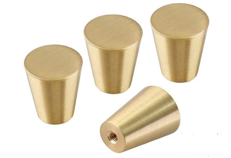 Gold Decorative Cabinet Knobs Solid Pure Copper Kitchen Hardware