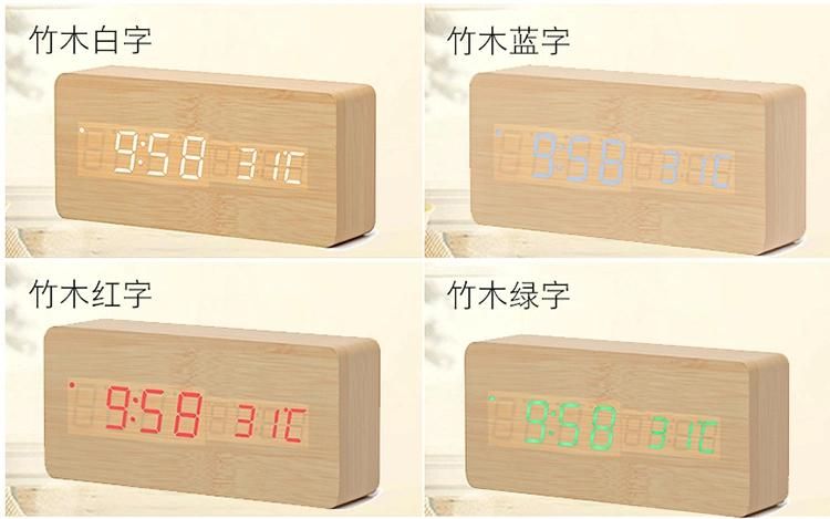 Gift LED Desk Alarm Clock with Ajustable Night Light for Daily Life