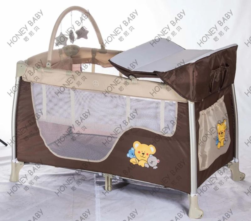 Aluminum Baby Palypen with Changing Table/Alu Baby Playpen /Hot Sale Baby Cribs