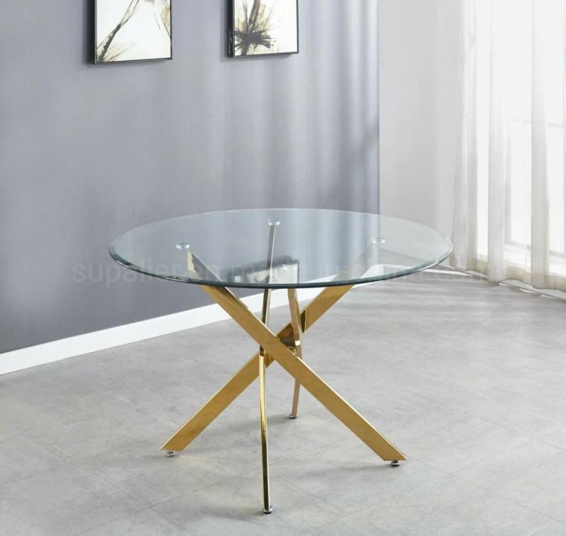 European Style New Product Hot Selling Kitchen Dining Glass Table