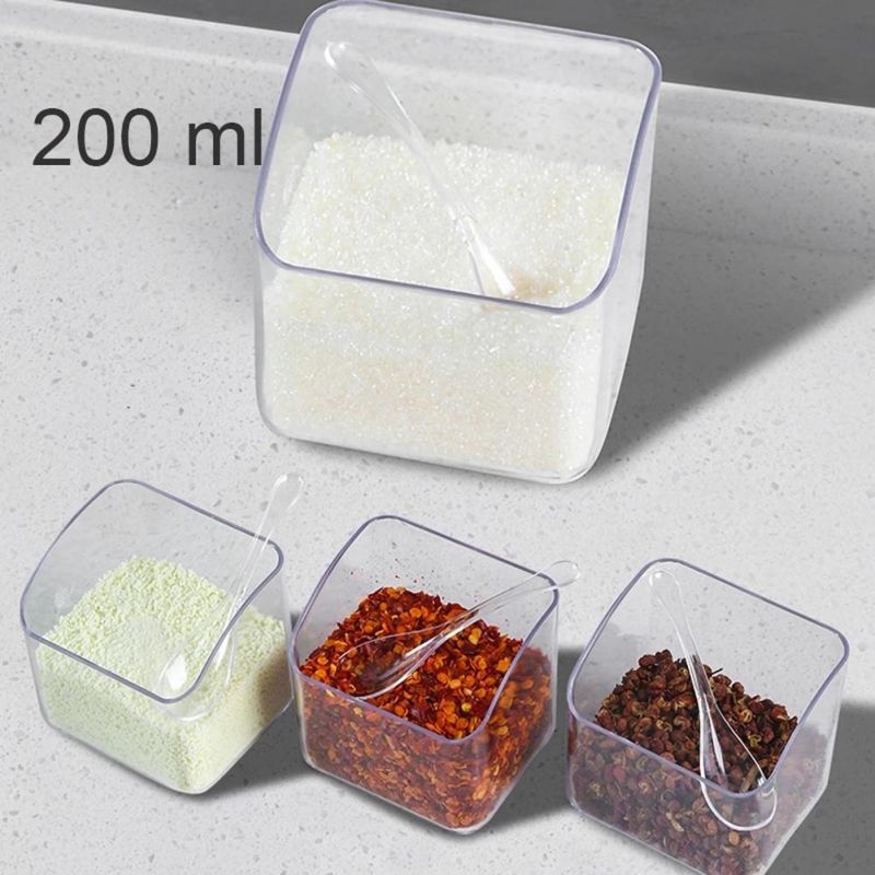 Wall-Mounted Seasoning Box Salt Pepper Spice Rack Jar Sugar Bowl Spice Box Organizer Tool Kitchen Gadget