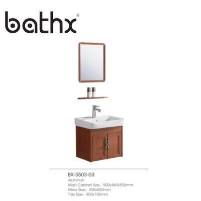 European Style Hotel Bath Vanities Mirrored Bathroom Cabinet Furniture Storage Washbasin Cabinet for Sale
