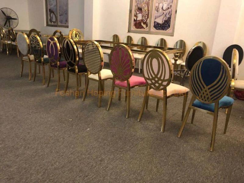 Hot Sale Produce Purple Velvet Chair Directly Factory Wholesale Gold Silver Metal Stacking Hotel Party Banquet Wedding Chair