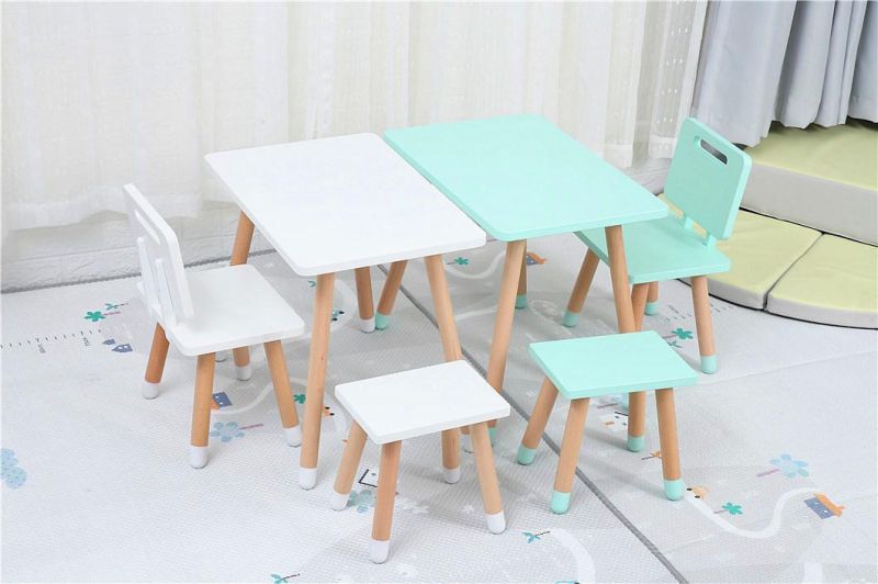 European Children Table and Chair Set Study Activity Toddler Chair and Stool