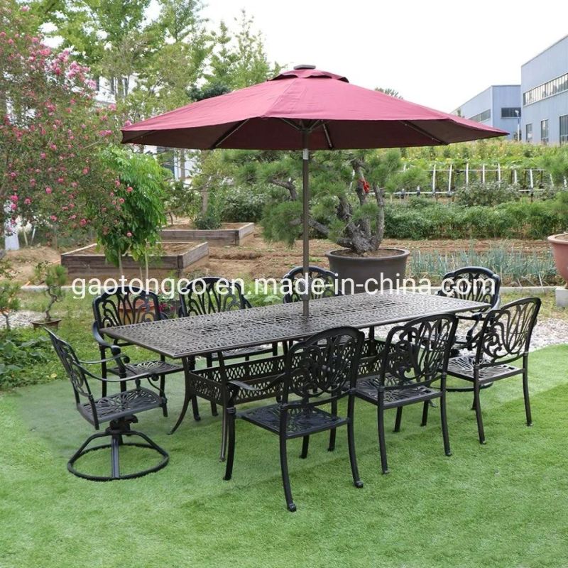 Outdoor Patio Sofa Set Metal Material Cast Aluminum Garden Sofa for 7 Star Hotel Outdoor