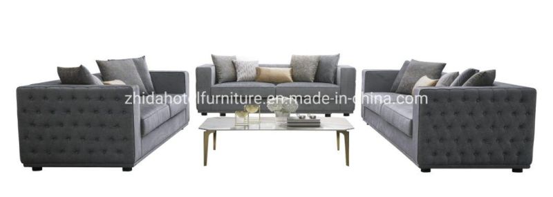 Modern European Hotel Lobby Leisure Sectional Fabric Sofa Furniture