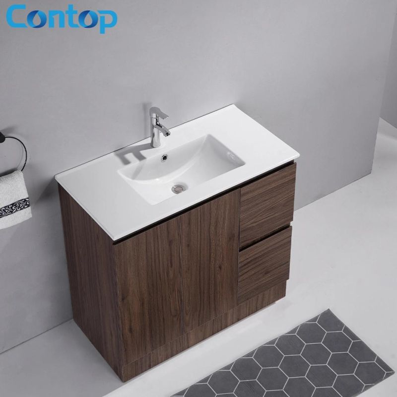 European Sanitary Ware Melamine Wash Basin Bathroom Vanity with Cabinet