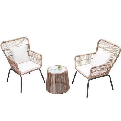 Outdoor Garden Furniture 3PCS Rattan Set Chair and Table