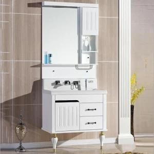 European Small Apartment PVC Bathroom Cabinet with Two Legs