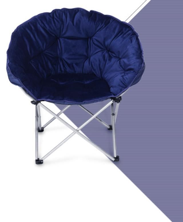 Extra Comfort Folding Moon Chair Saucer with Suede Pad for Any Living Room, Dorm or Apartment Space