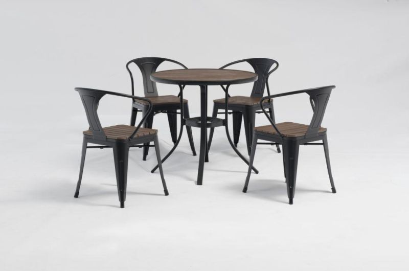 5 PCS Round Table Polywood Aluminum Furniture