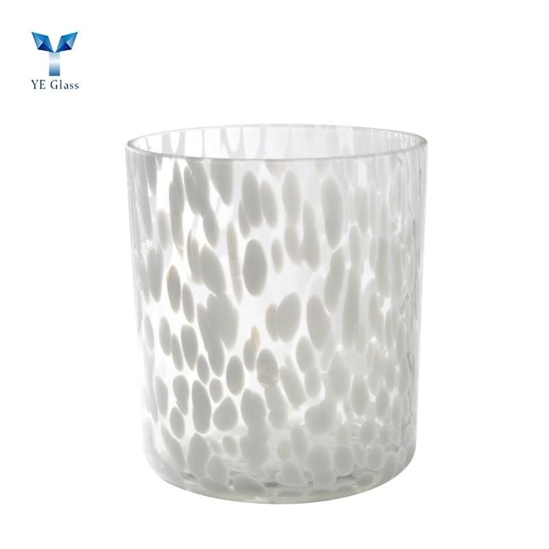 Milky White Spot Candle Holder for Decoration