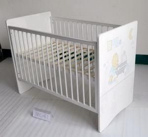 Solid Wood Baby Bed with MDF Side Rail